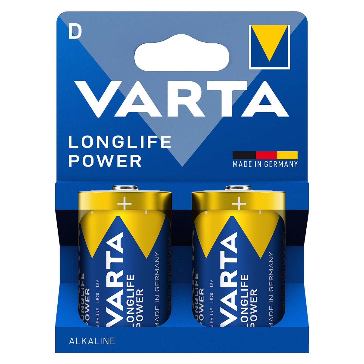 Imagem 0 de Pilha Alcalina Varta LongLife Power LR20 D - 2 Unidades