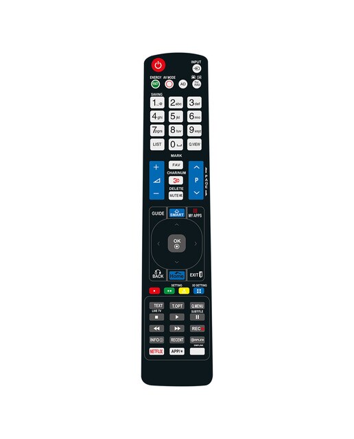 Mando a distancia universal Inves RM-930+3 para televisores LG LCD/LED Smart TV Negro-1