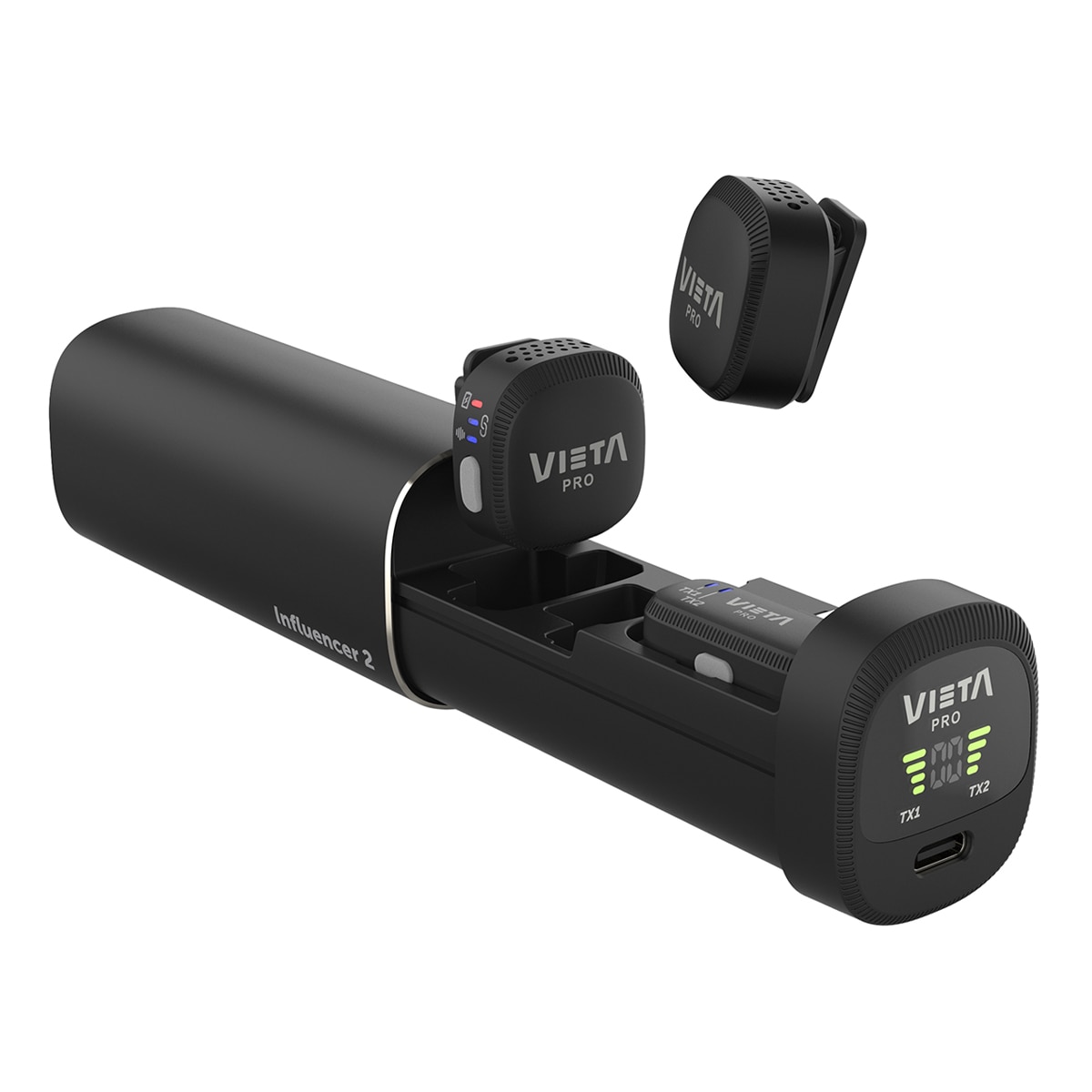 Vieta Pro - Micrófono inalámbrico Vieta Pro Influencer 2 con USB-C y hasta 6h de batería.