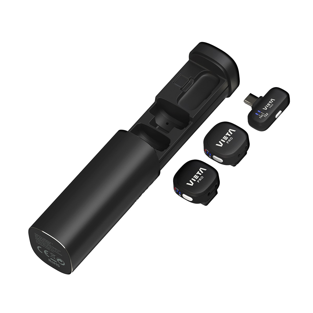 Micrófono inalámbrico Vieta Pro Influencer 2 con USB-C y hasta 6h de batería - Negro Negro-2