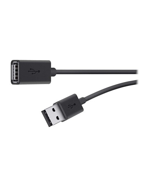 Imagen 0 de Cable USB 2.0 alargador Belkin de USB-A a USB-A 3m - negro