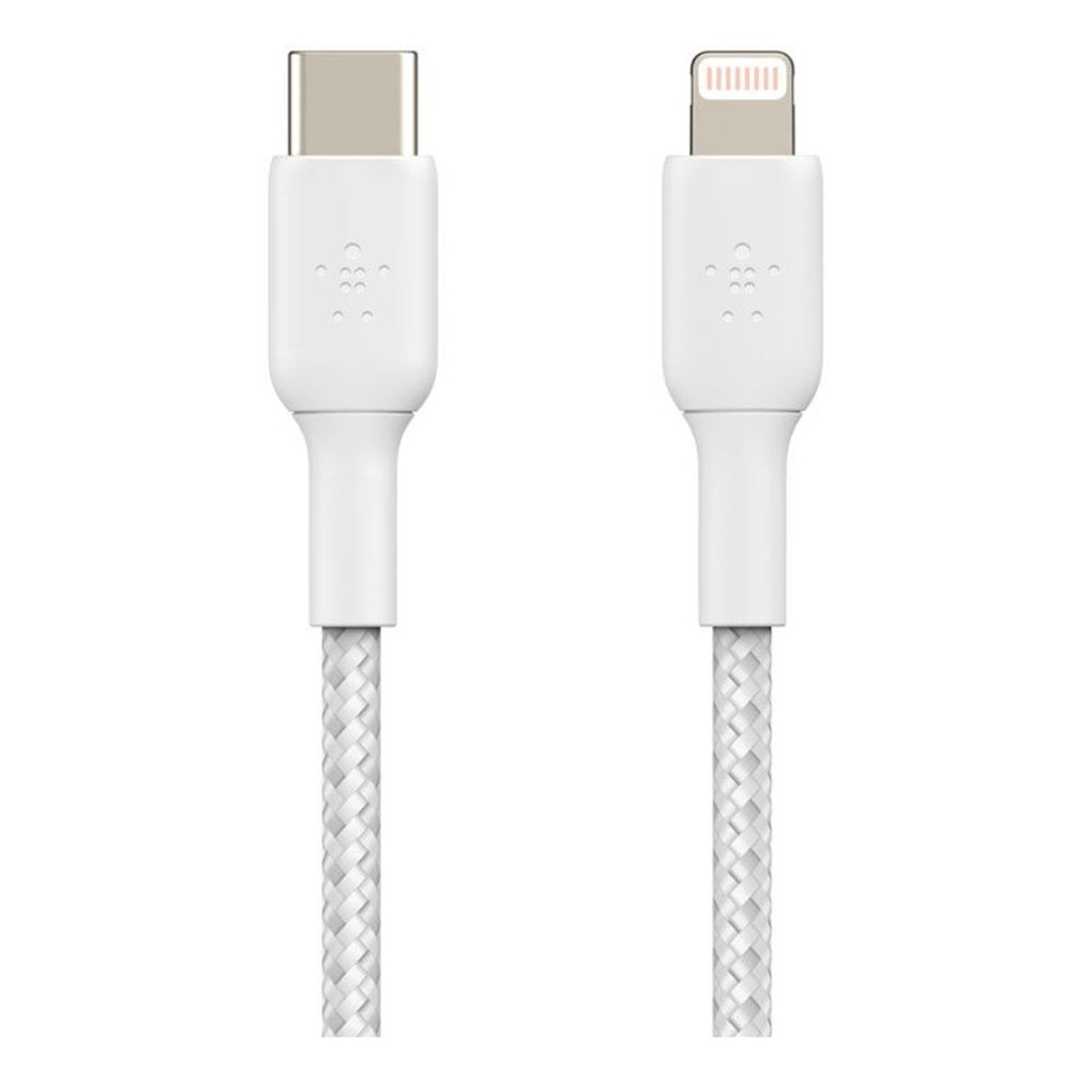 Cable trenzado Belkin BOOST CHARGE Lightning a USB-C blanco de 1 metro Blanco-1