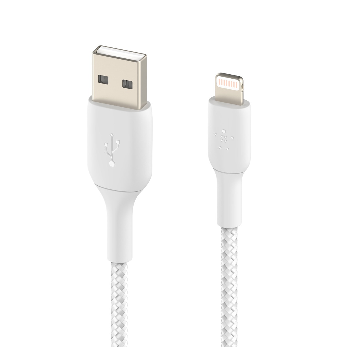Imagen 0 de Cable trenzado Belkin BOOST CHARGE Lightning a USB-A blanco de 2 metros