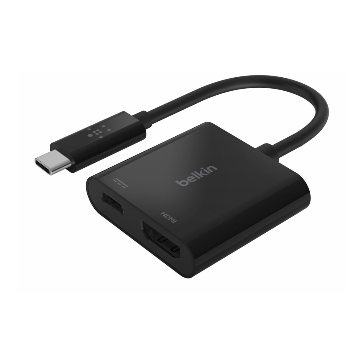 Adaptador Belkin USB-C a HDMI + Cargador negro (60W PD) Negro-1