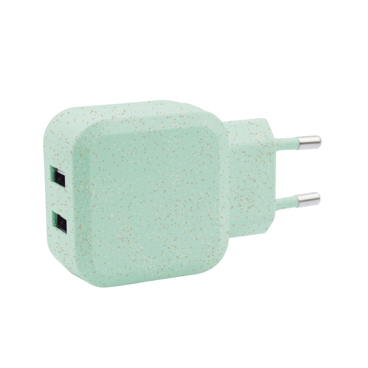 Cargador de red USB Dual Inves S-ECO-028C-GR Verde menta-1