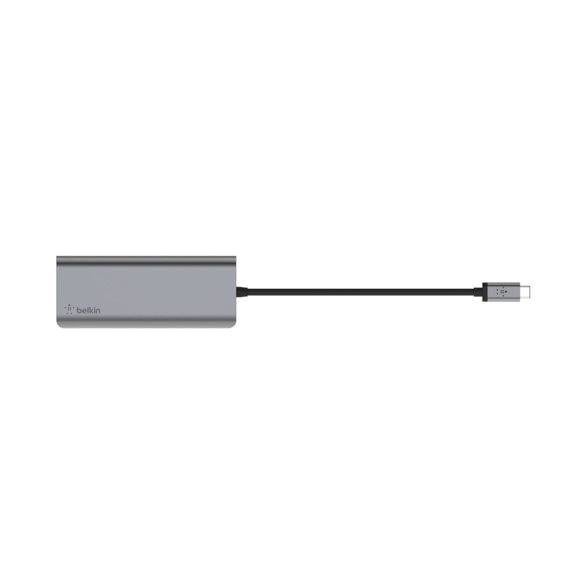 Adaptador Belkin USB-C 6 em 1(USB-C PD 3.0, 2x USB-A 3.0, 4K HDMI, Gigabit Ethernet, leitor de cartões SD ) + porta de carregamento USB-C 100W Cinzento-5