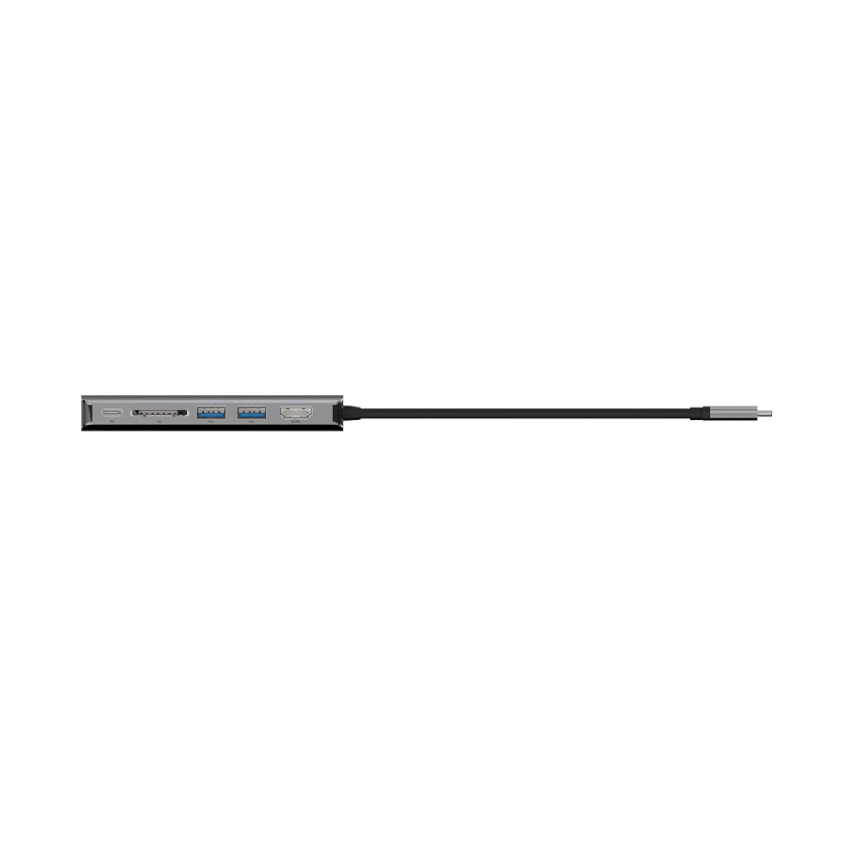 Adaptador Belkin USB-C 6 em 1(USB-C PD 3.0, 2x USB-A 3.0, 4K HDMI, Gigabit Ethernet, leitor de cartões SD ) + porta de carregamento USB-C 100W Cinzento-6