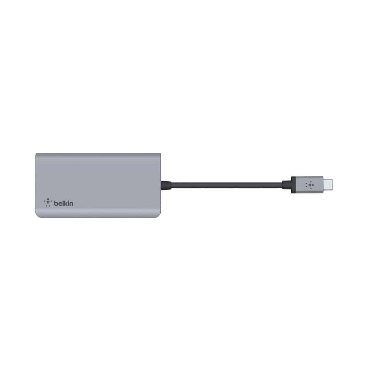Adaptador Belkin USB-C 4 em 1 com portas (USB-C PD 3.0, 2x USB-A 3.0, 4K HDMI®) + carga USB-C 100 W + porta Gigabit Ethernet - Cinzento Cinzento-5