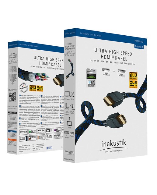 Cabo HDMI 2,1 Ultra High Speed com Ethernet 8K, 2Mts 3