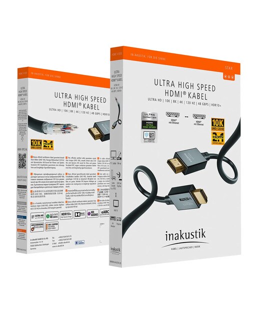 Cabo HDMI 2,1 Star Ultra High Speed com Ethernet - 8K 2Mts 3