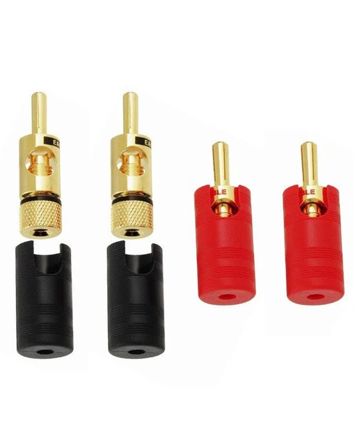 Imagen 0 de Conectores Eagle Cable Banana Luxury (4 unidades) Rojo / Negro