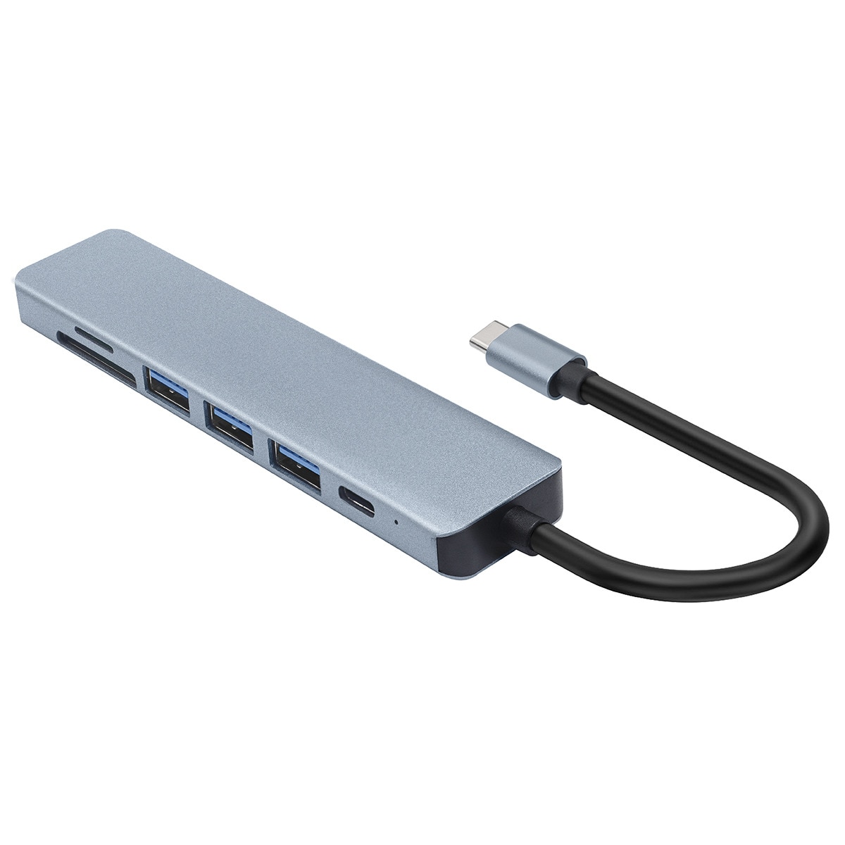 Imagen 0 de Adaptador Hub Inves W09 multipuerto 7 en 1 gris