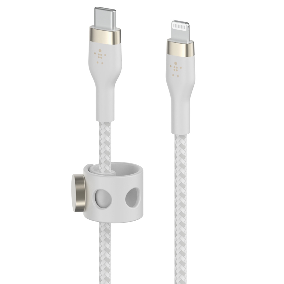 Cable antienredos Belkin Boost Charge Pro Flex de USB-C a Lightning blanco Blanco-1