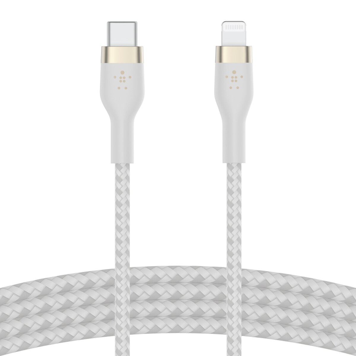 Cable antienredos Belkin Boost Charge Pro Flex de USB-C a Lightning blanco Blanco-2