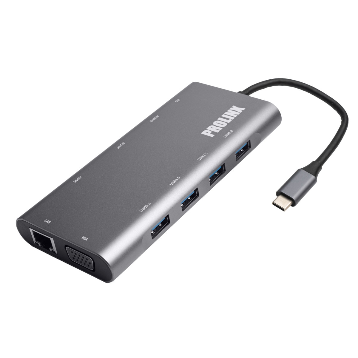 Imagen 0 de Hub Prolinx USB-C multipuerto 11 en 1 gris metálico