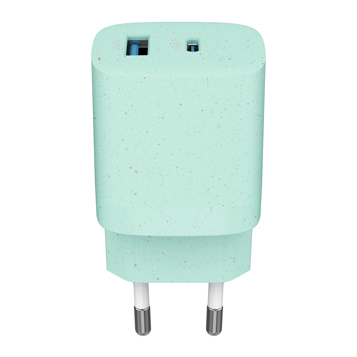 Cargador de red Inves dual USB-A / USB-C 33W verde Verde-2