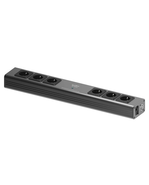Regleta de protección IsoTek Sirius V5, 6 schukos Negro-3