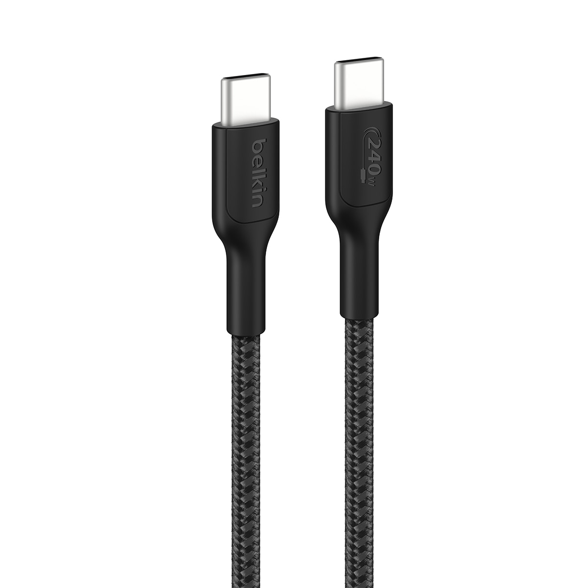 Cable Belkin USB-C a USB-C, 240W 2.0, 1 metro, doble trenzado, negro Negro-1