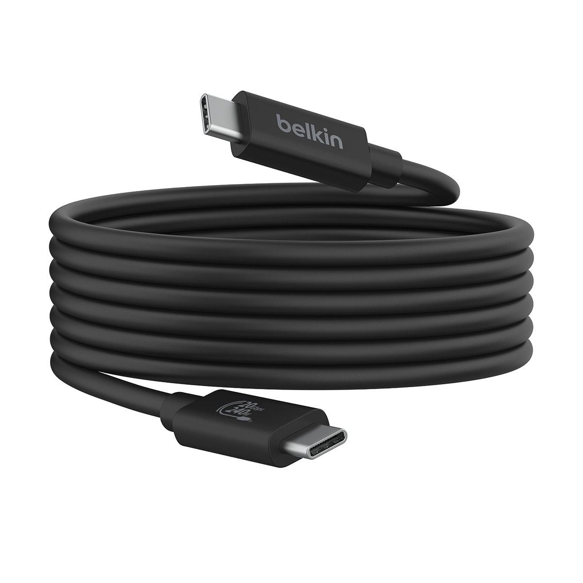 Cable Belkin USB4 (240 W + 20 Gbps), 2 metros Negro-3