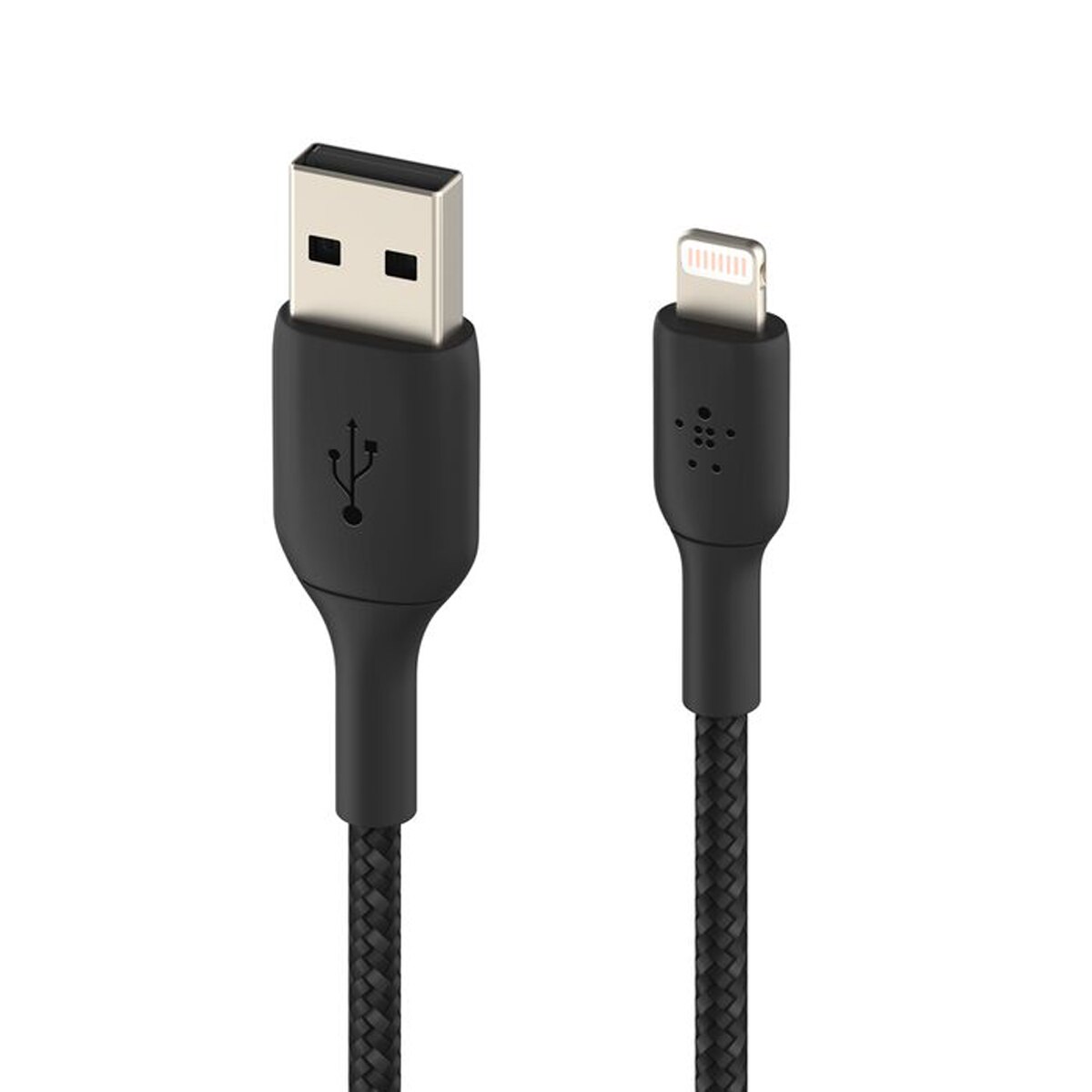 Imagen 0 de Cable Belkin de USB-A a Lightning, Trenzado, 1 metro, Negro