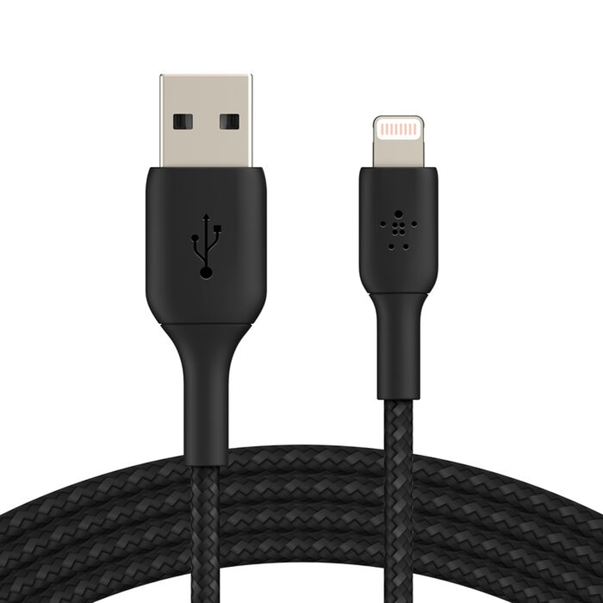 Cable Belkin de USB-A a Lightning, Trenzado, 1 metro, Negro Negro-2