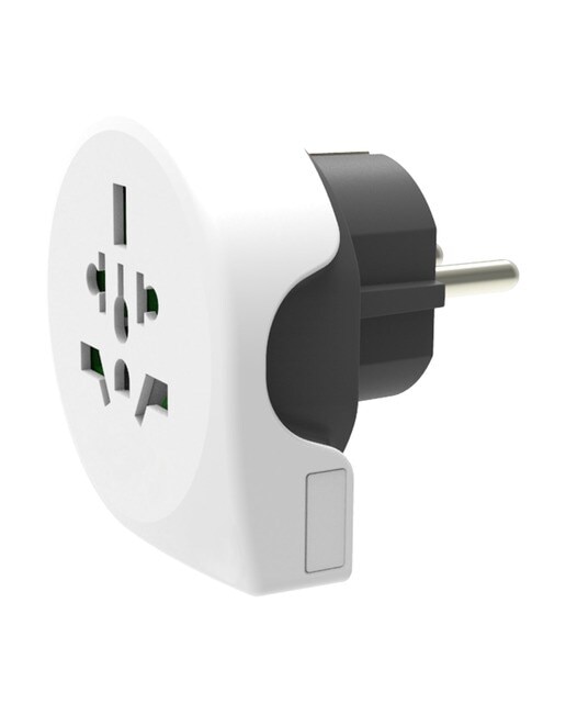 Adaptador de viaje múltiple Inves para Europa Blanco-1