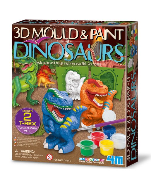 Kit Pinta e Molda Dinossauro 3D Trabalhos Manuais 3