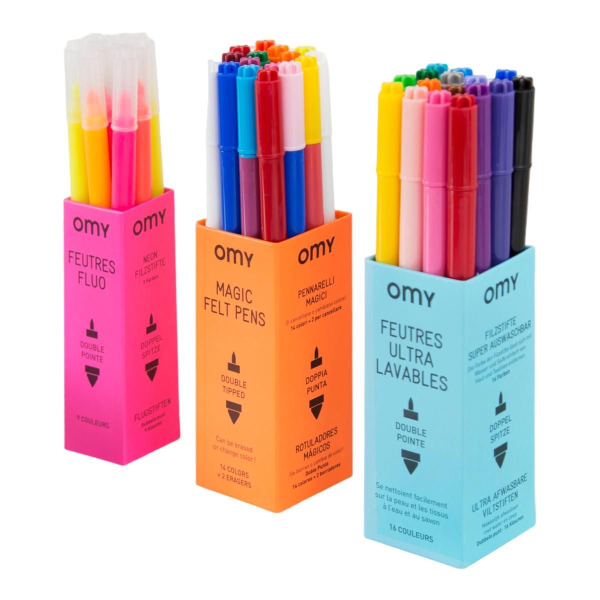 Caixa de 16 Marcadores Ultra Lavaveis Omy 6