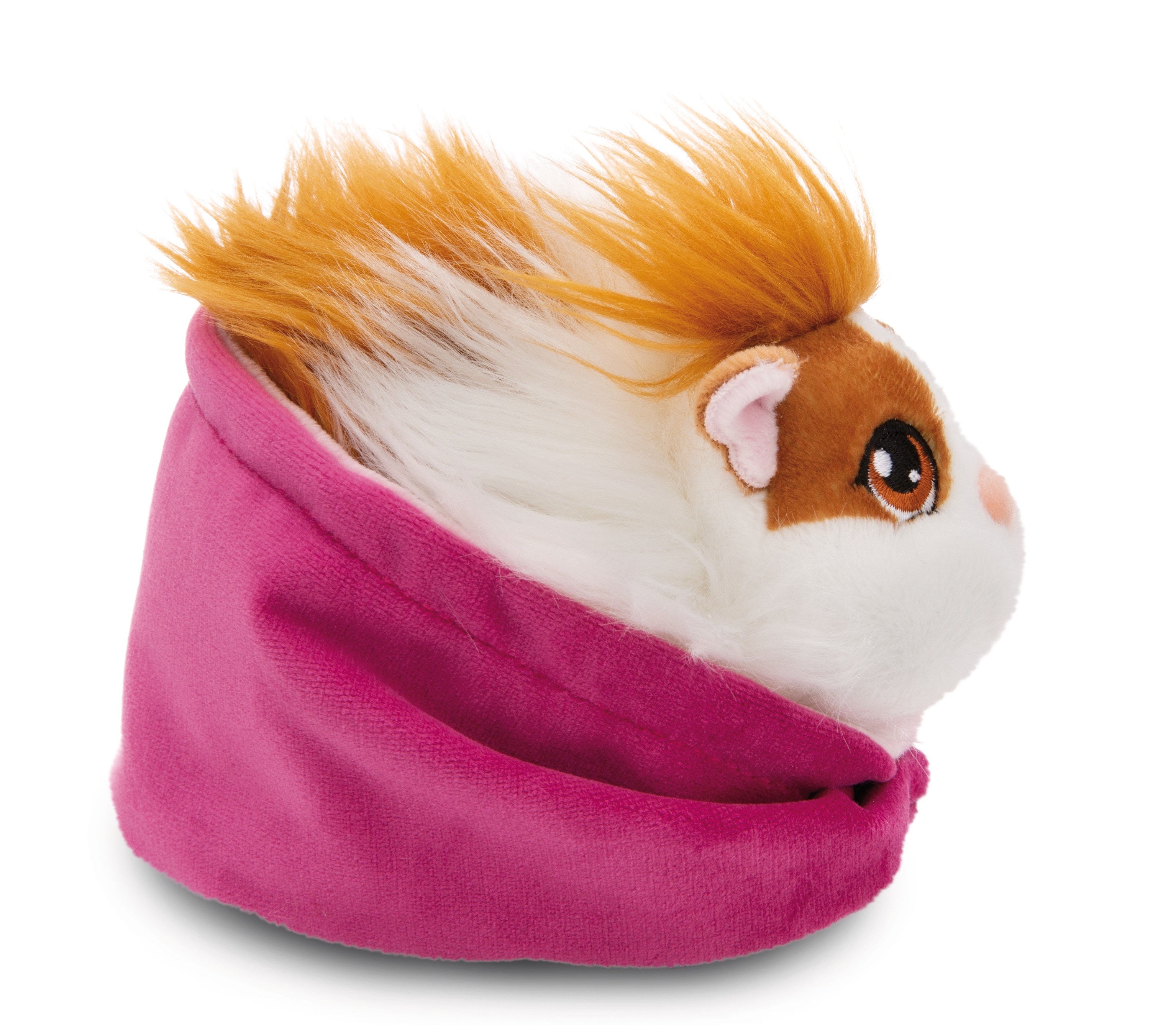 Peluche NICI porquinho-da-índia branco num cesto lilás 12 centímetros 2