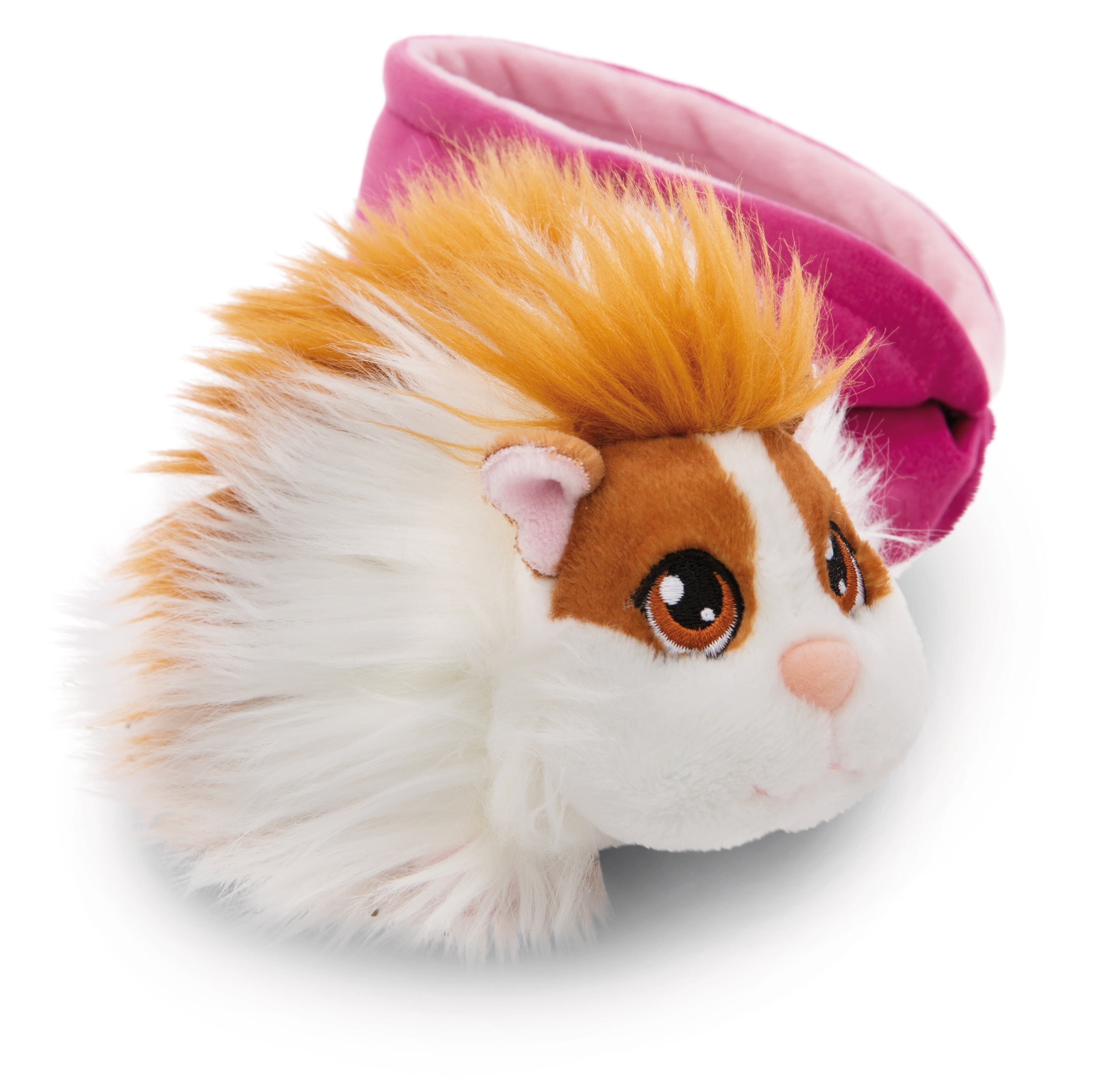 Peluche NICI porquinho-da-índia branco num cesto lilás 12 centímetros 3