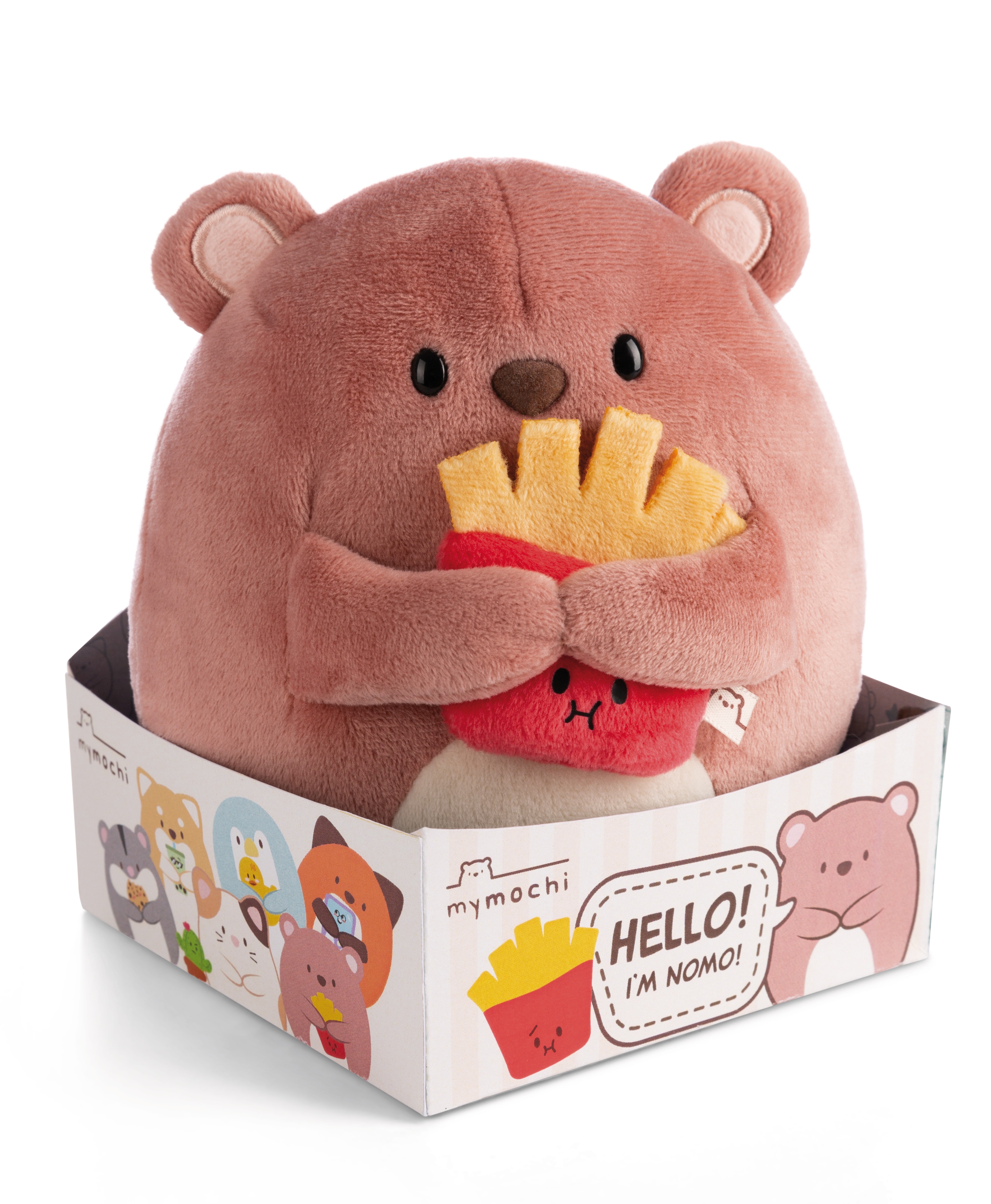 Peluche pendurado NICI Urso Nomo com batatas fritas 16 centímetros 2