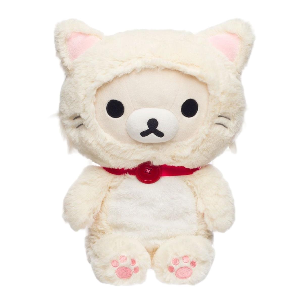Imagem 0 de Peluche Rilakkuma Aqi da personagem Korilakkuma disfarce gato branco 34cm