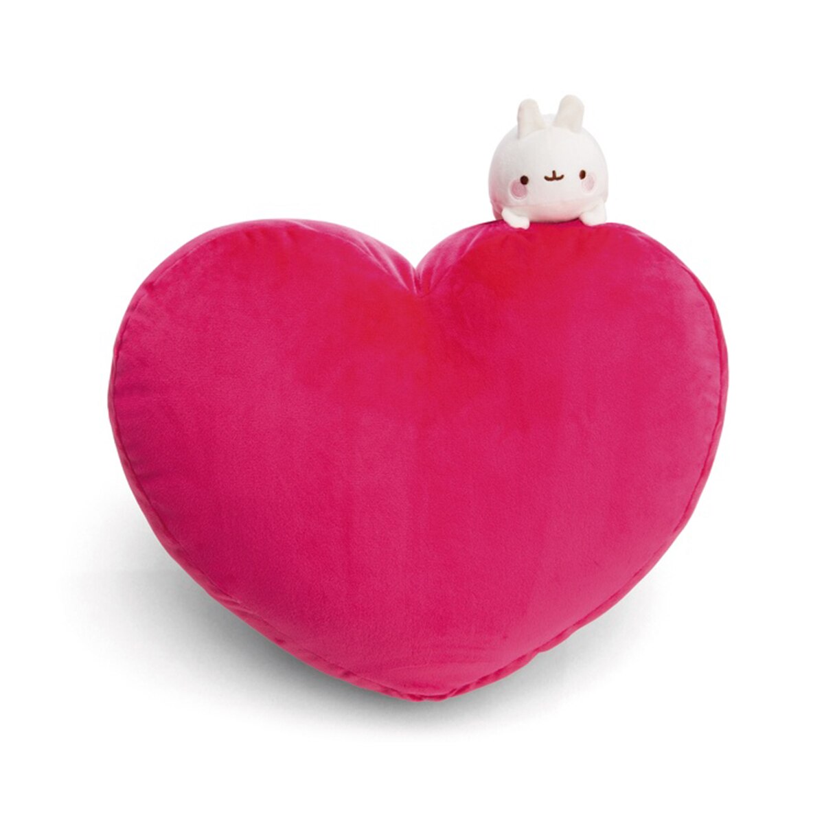 Almofada NICI Molang 42x27 cm com peluche Molang 10 cm 1