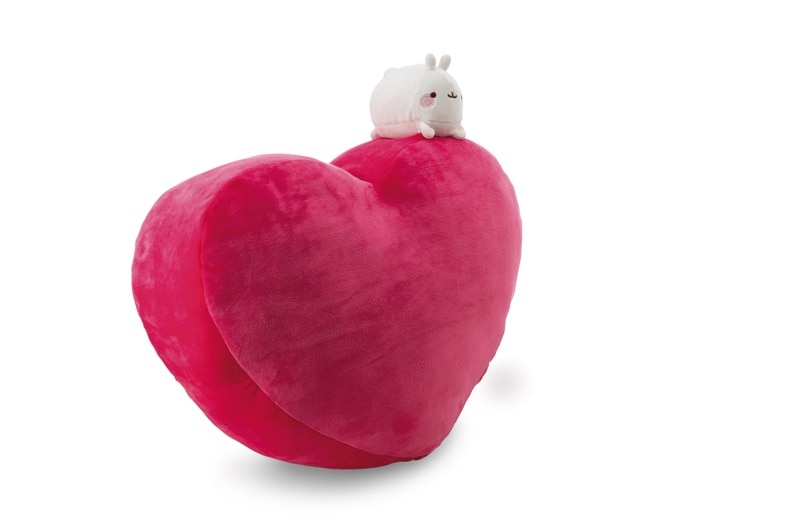 Almofada NICI Molang 42x27 cm com peluche Molang 10 cm 3