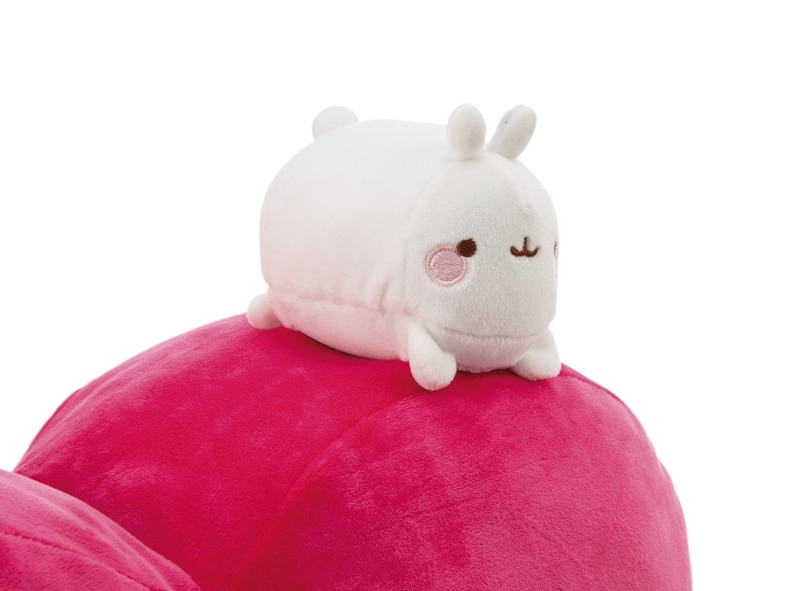 Almofada NICI Molang 42x27 cm com peluche Molang 10 cm 4