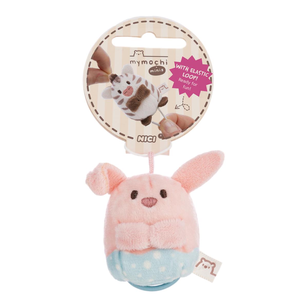 Peluche NICI Mymochi Coelho Pibu Rosa com Bolas 5cm 3