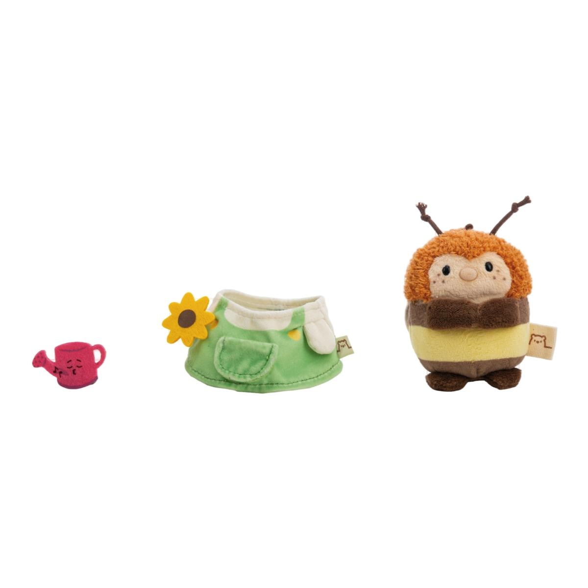 Peluche NICI Mymochi Zangão Hadshi com Disfarce de Jardineiro e uma Jardineira 8cm 3