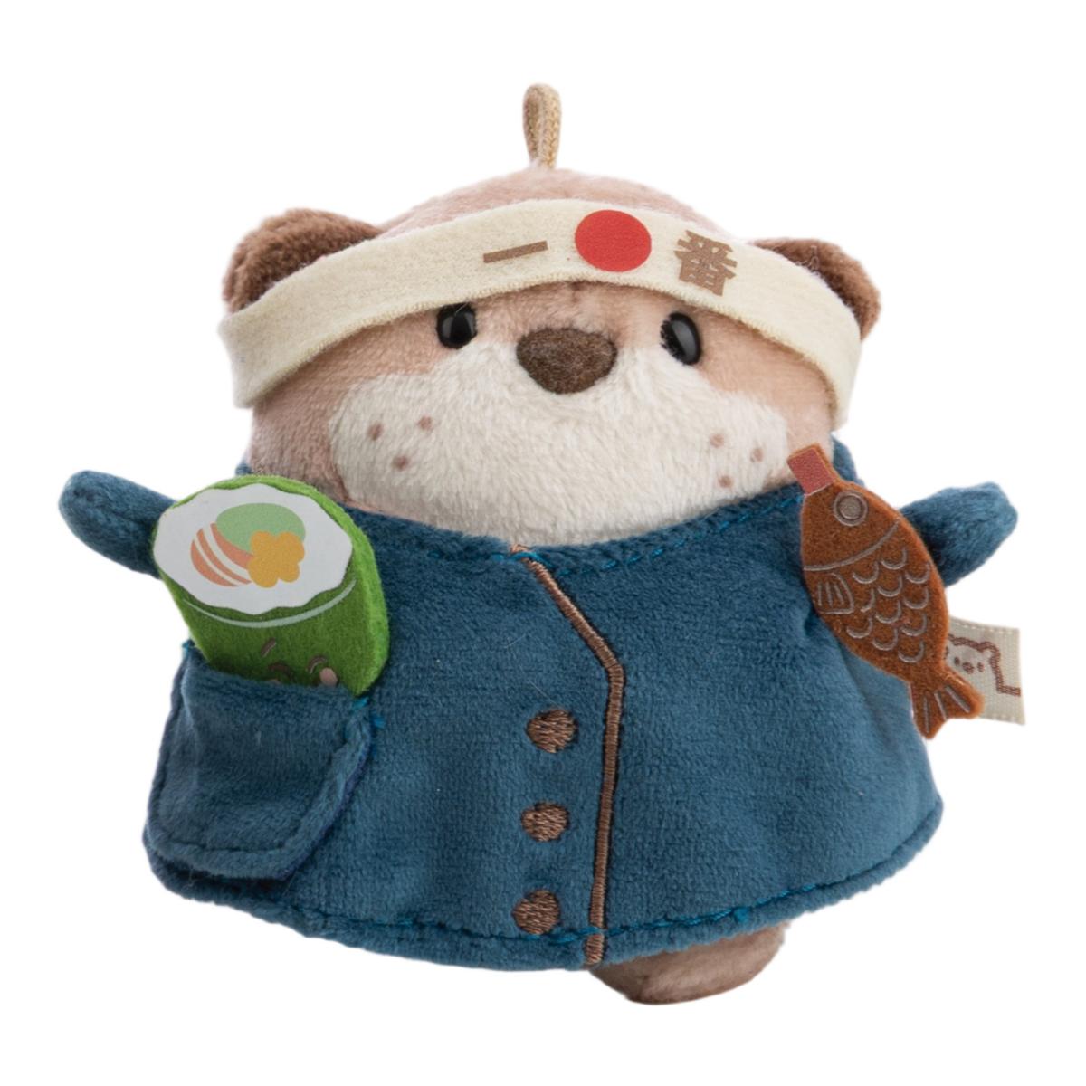 Imagem 0 de Peluche NICI Mymochi Lontra Jiro com Disfarce de Chef e um Sushi 8cm