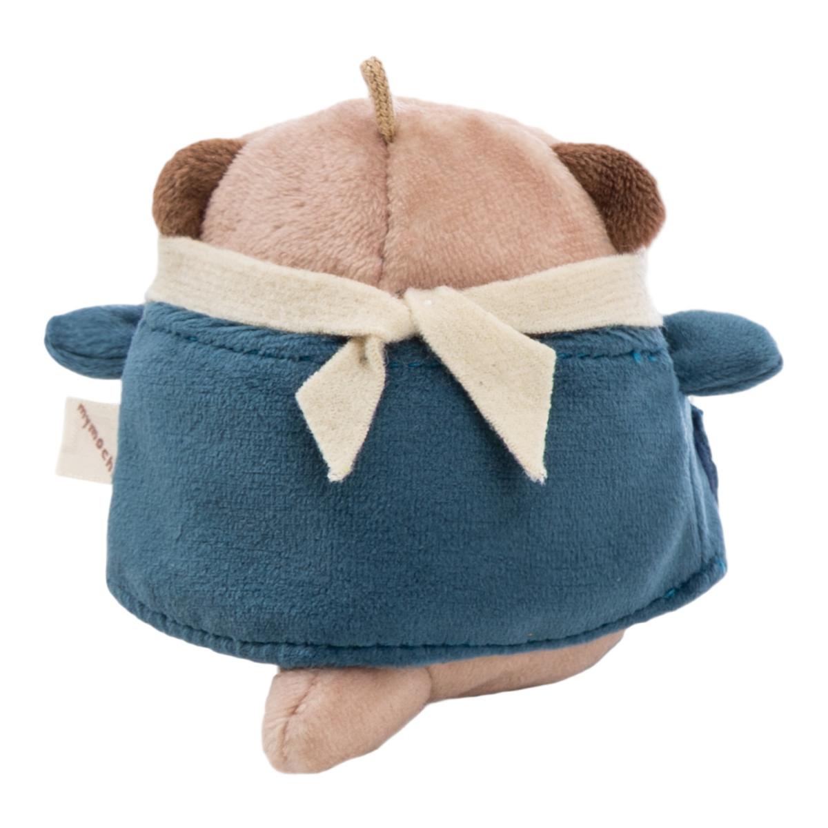 Peluche NICI Mymochi Lontra Jiro com Disfarce de Chef e um Sushi 8cm 4