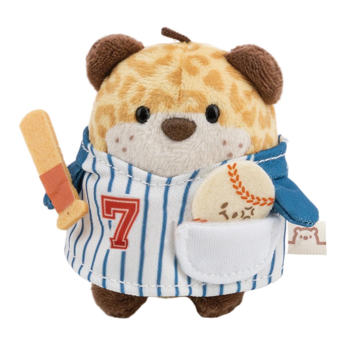 Imagem 0 de Peluche NICI Mymochi Leopardo Ichiro com Disfarce de Béisbol e Bola 8cm