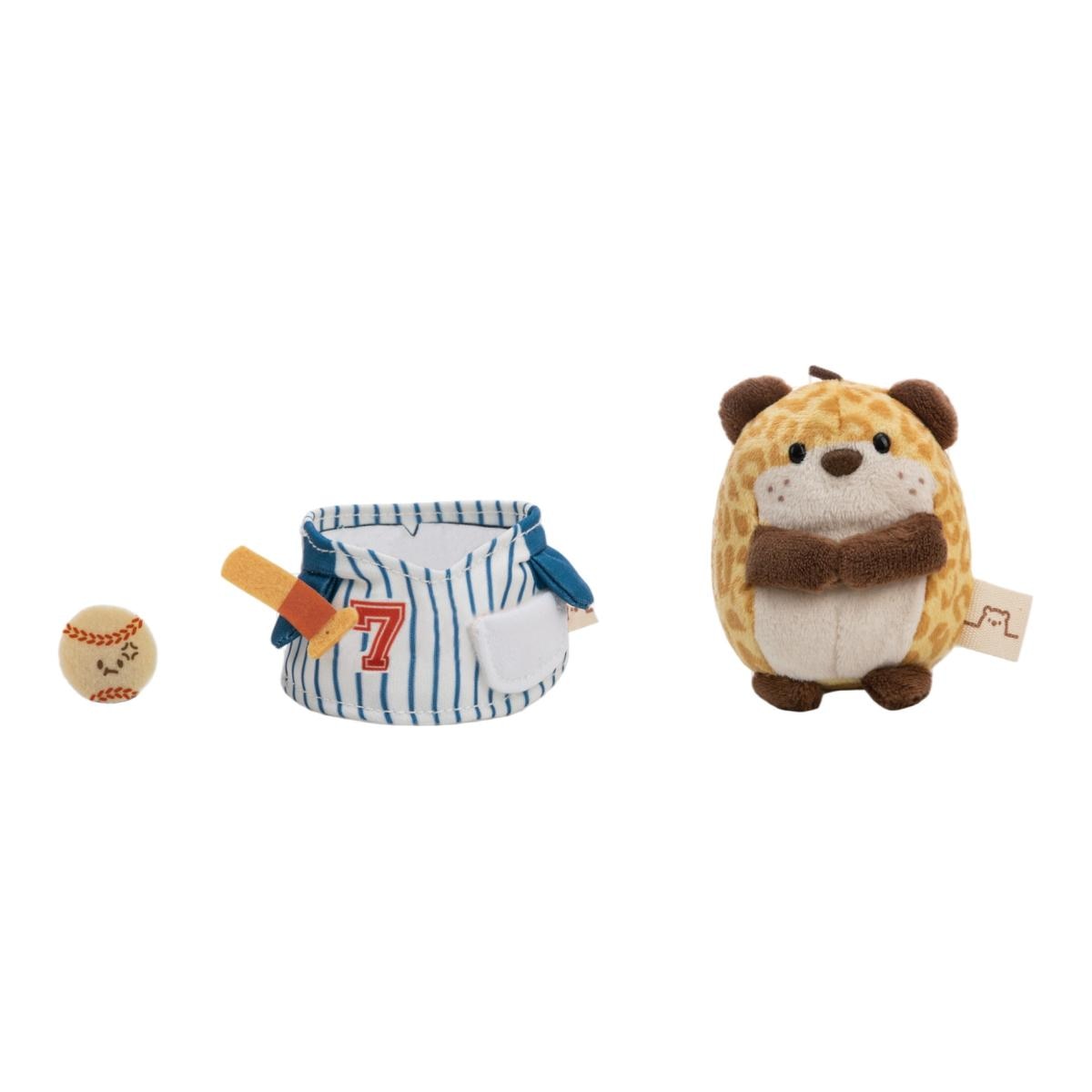 Peluche NICI Mymochi Leopardo Ichiro com Disfarce de Béisbol e Bola 8cm 2