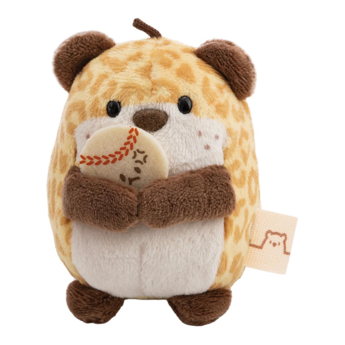 Peluche NICI Mymochi Leopardo Ichiro com Disfarce de Béisbol e Bola 8cm 5