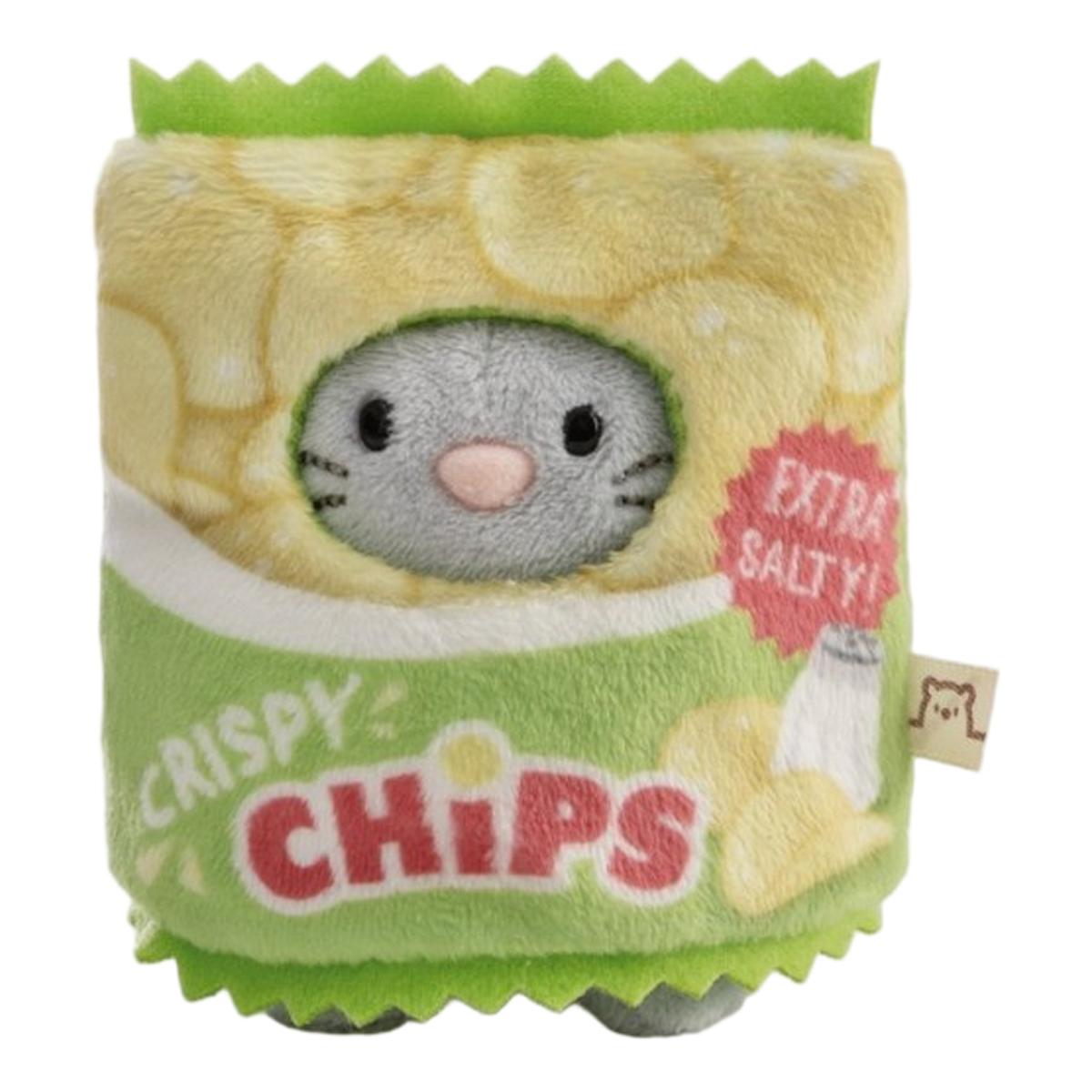 Imagen 0 de Peluche NICI Mymochi ratón Nibbli con patata frita y disfraz bolsa de patatas fritas 8cm
