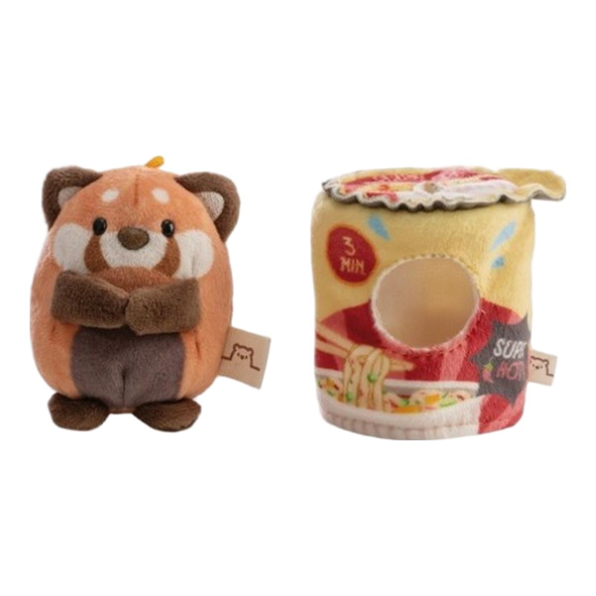 NICI Mymochi panda vermelho Akai de peluche com especiarias e fato de noodles instantâneos 8cm 2