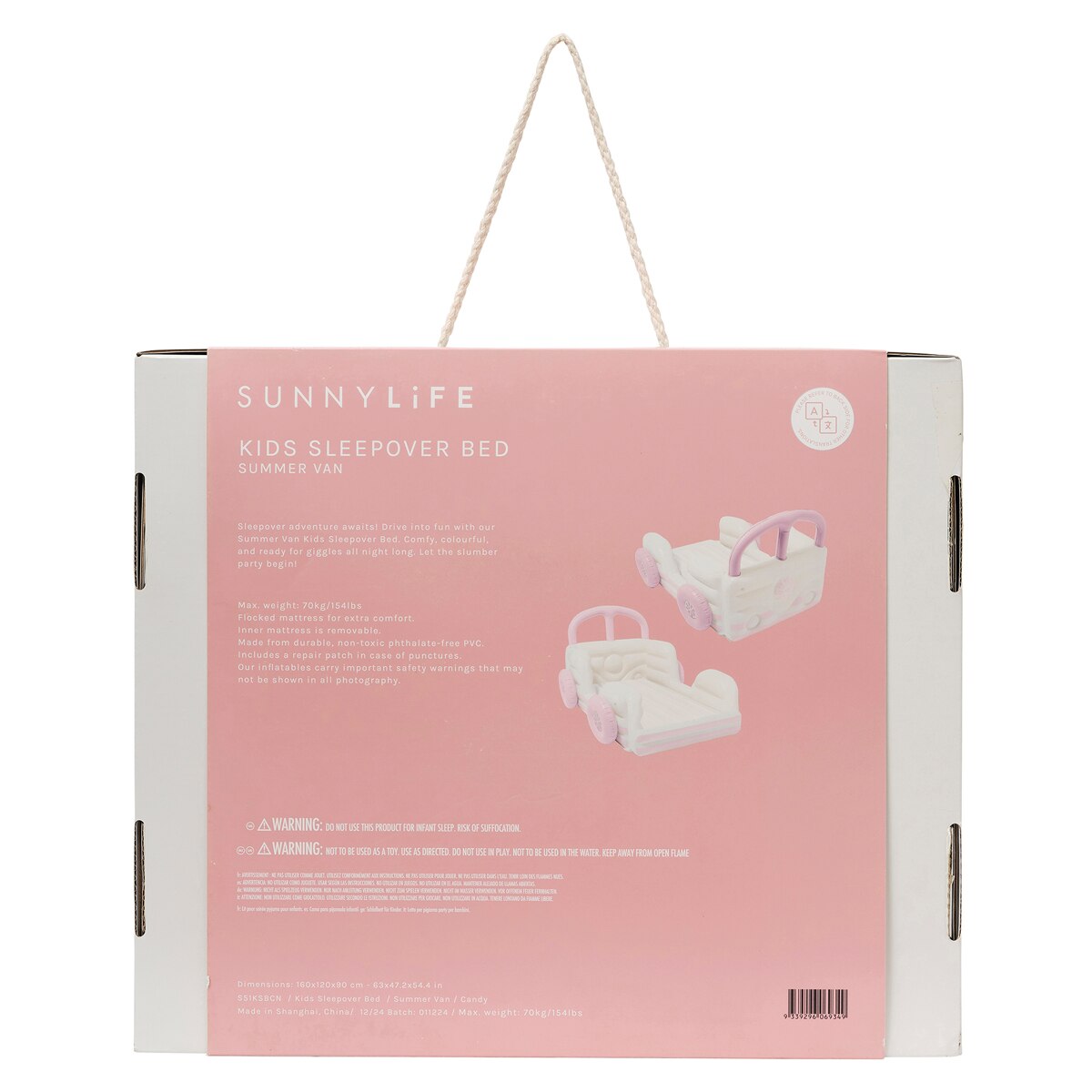 Cama Infantil para Festa de Pijamas SUNNYLIFE - Rosa 3