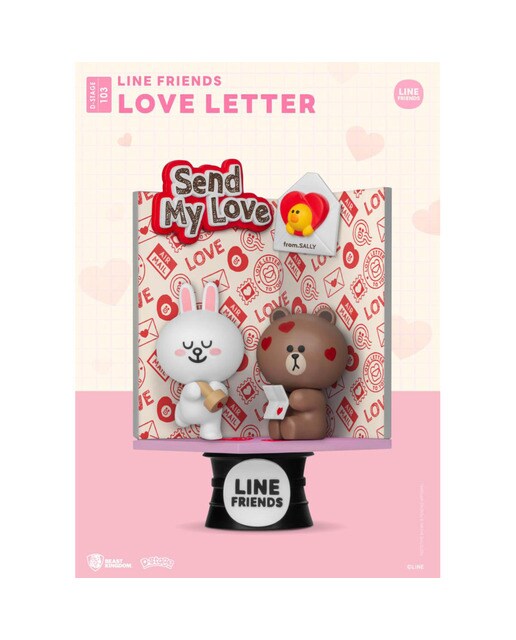 Imagem 0 de Figura Line Friends Beast Kingdom Carta de Amor - Vermelho