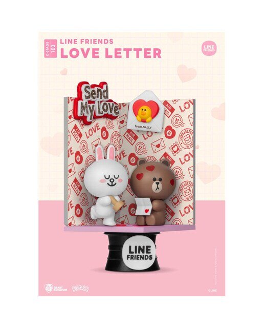 Figura Line Friends Beast Kingdom Carta de Amor - Vermelho 2