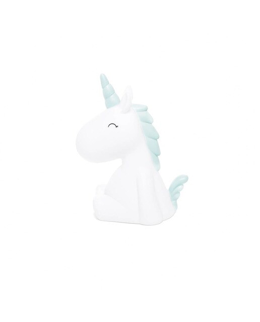 Luz de Presença Mini Unicórnio - Branco/Crista Azul 3