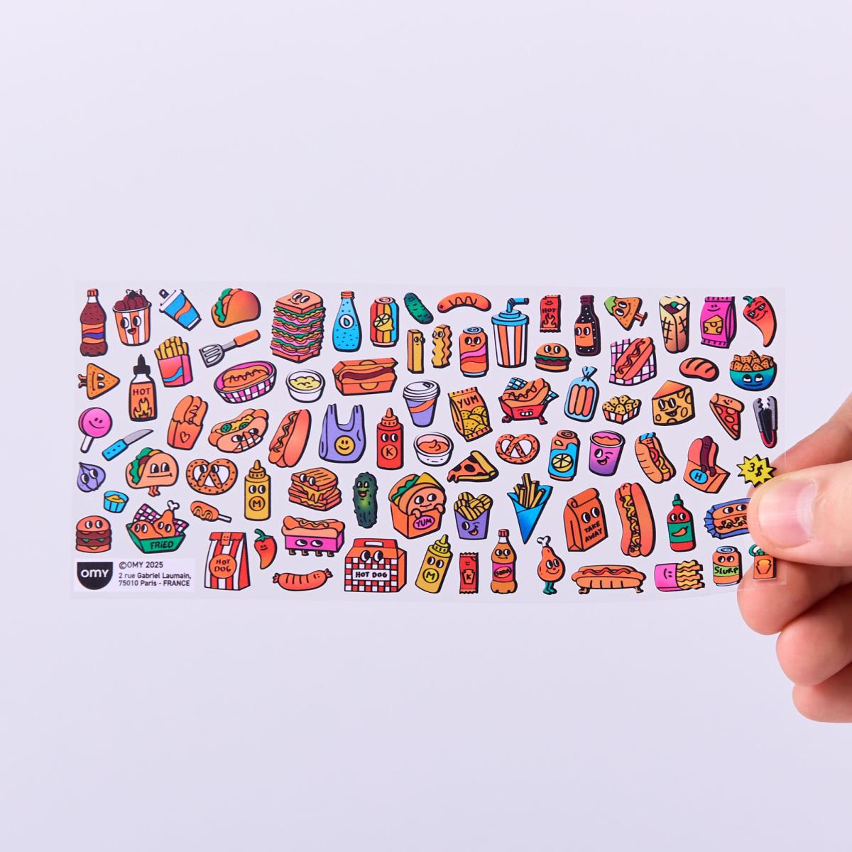 Imagen 4 de Pegatinas Omy Fabulous Stickers Boutique  - Hot Dog Shop