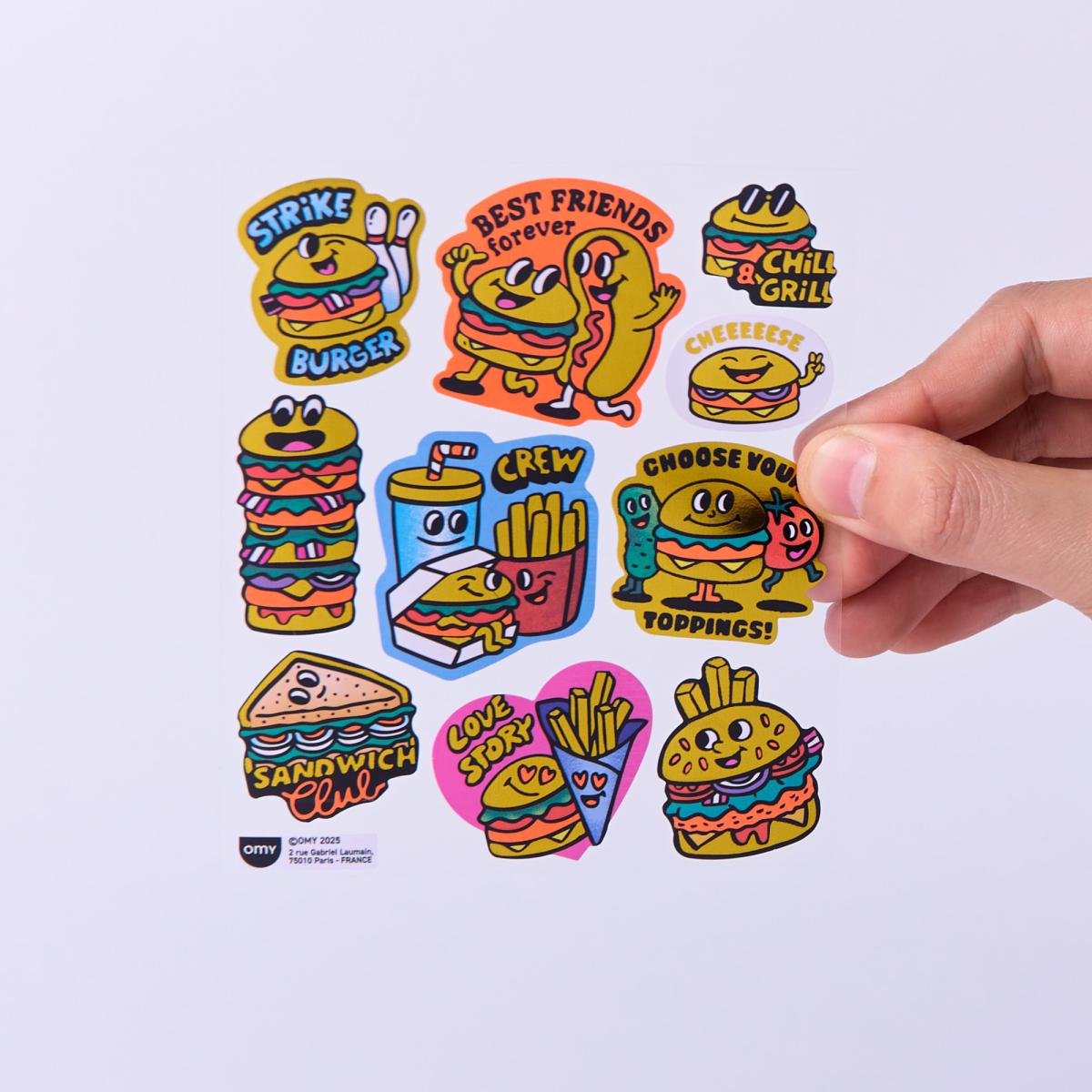 Autocolantes Omy Fabulous Stickers Big - Burger 3